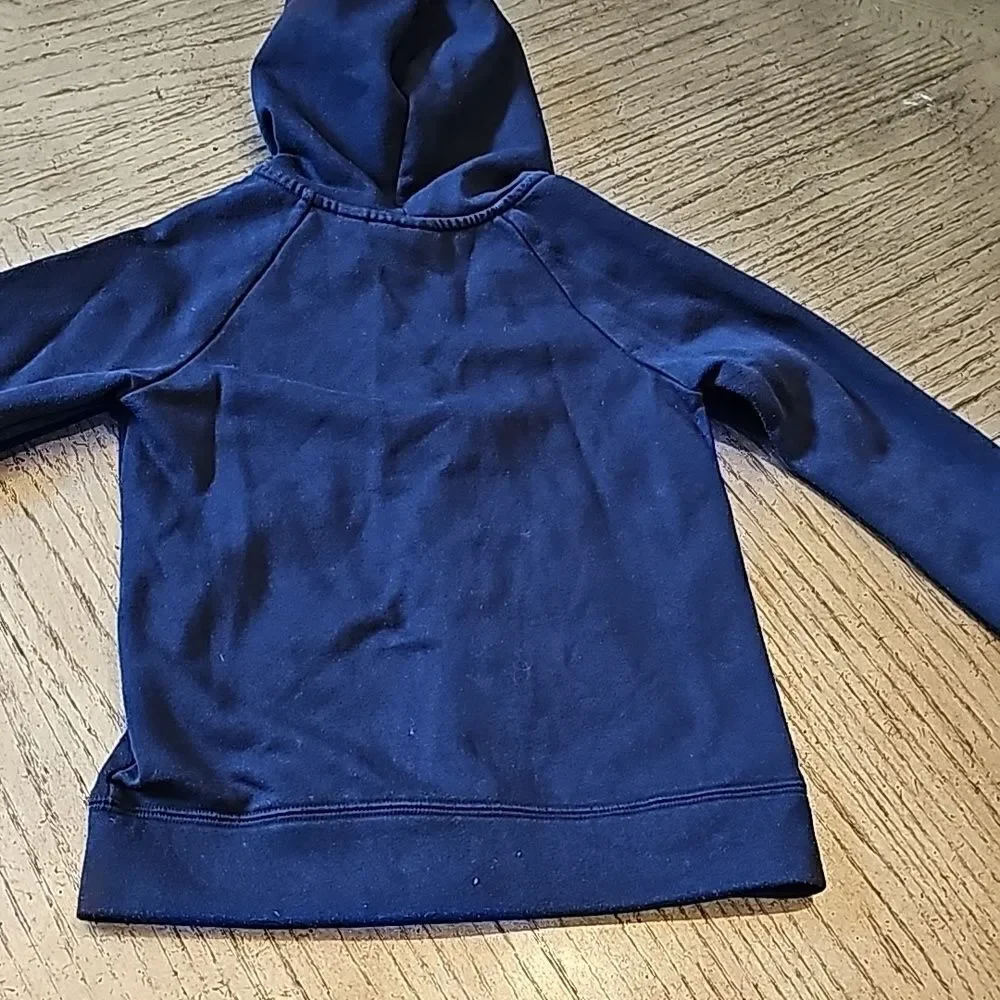 Navy Hooded zip up jacket girls size 7/8